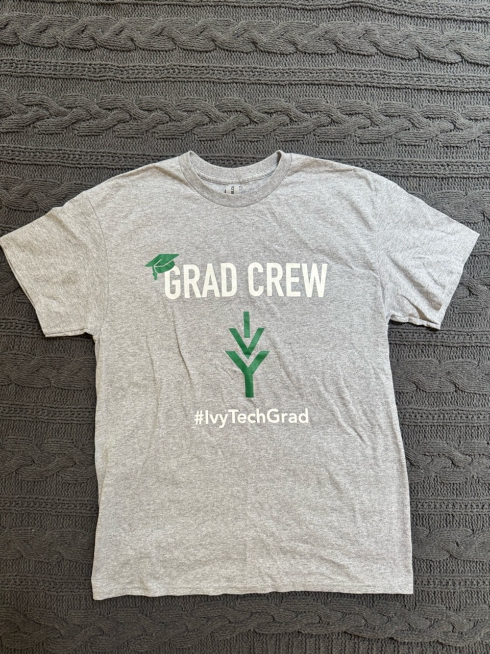 Ivy Tech Community College Tee Medium, Gray, Adult